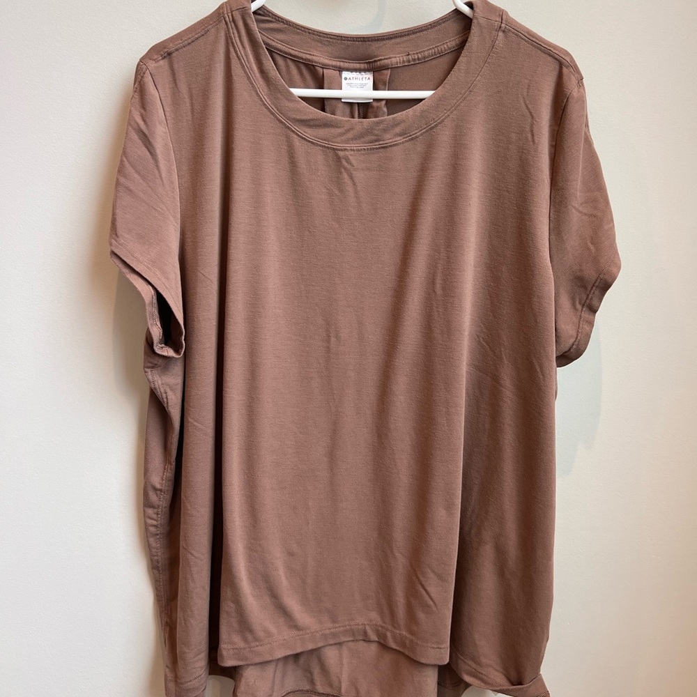 Athleta Everyday Scoop Neck Tee - Brown